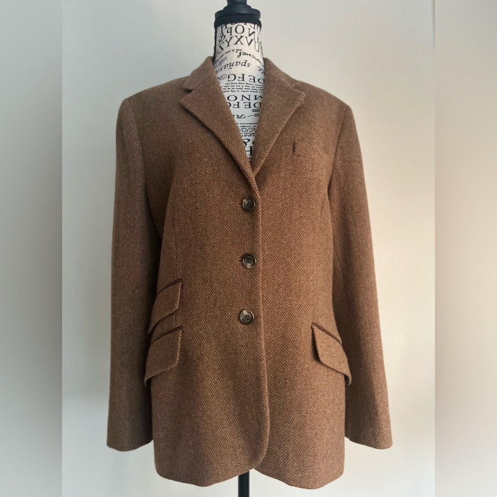 Ralph Lauren Wool Herringbone Women's Jacket / Blazer — Size 12